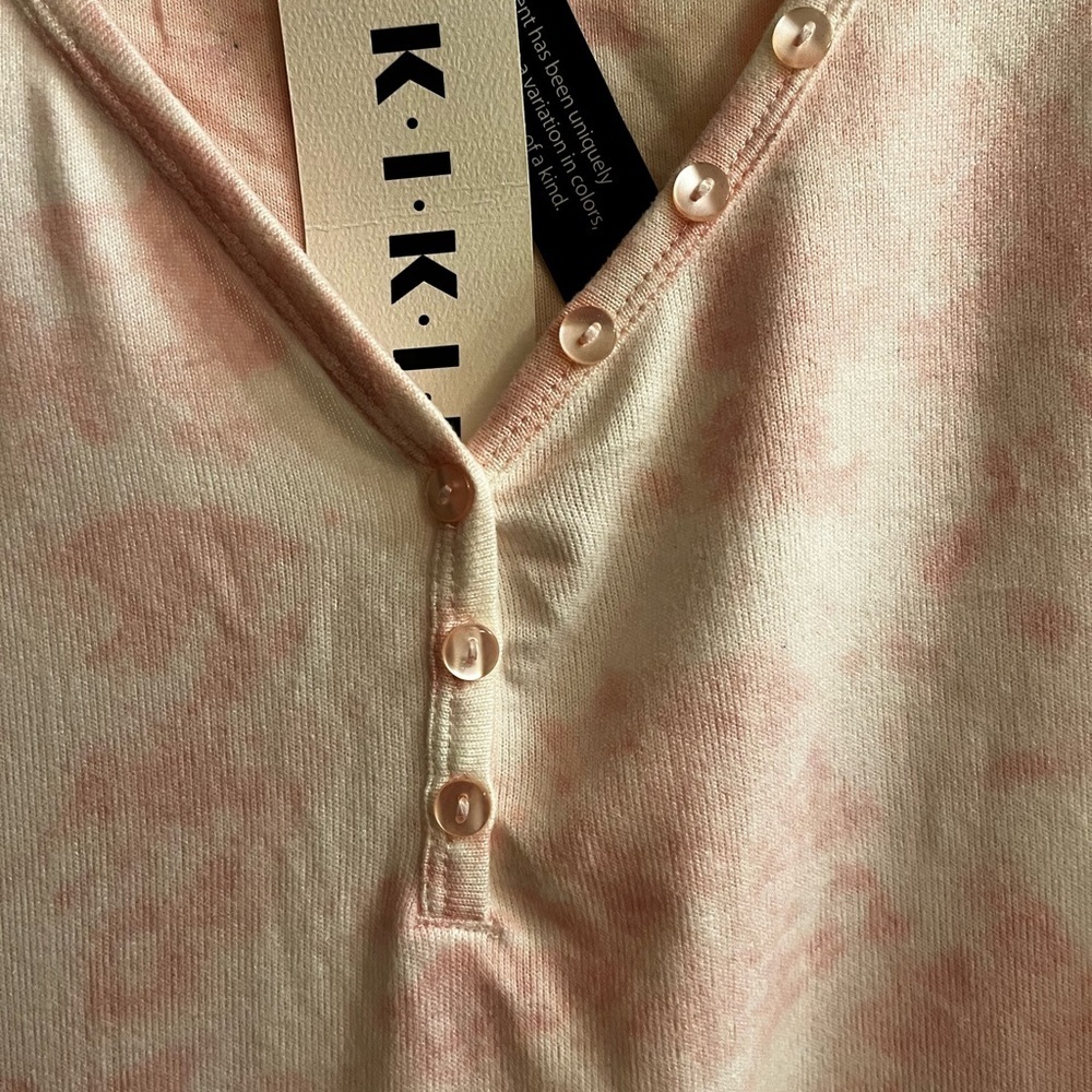 KIKIT~PINK MARBLED BLOUSE~NWT~XL - Picture 7 of 13